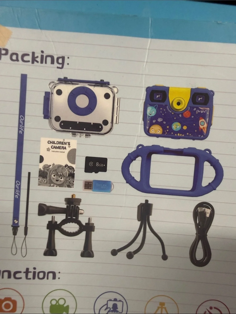 Children's Blue Kids Camera - Fun Space Design